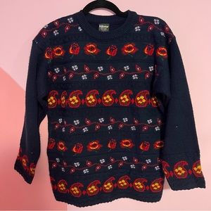 Vintage kids print sweater